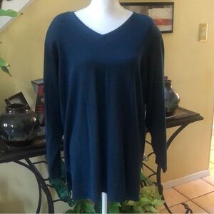 Lane Bryant Vintage Design & Company Wool Blend Navy Blue Pullover Sweater NWT